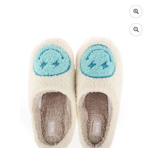 MIA Cream and Blue Slippers